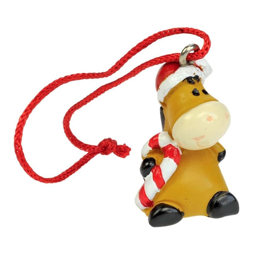 happyROSS Polyresin-Weihnachtsanhänger 'Pferde' 6er-Set - Braun -