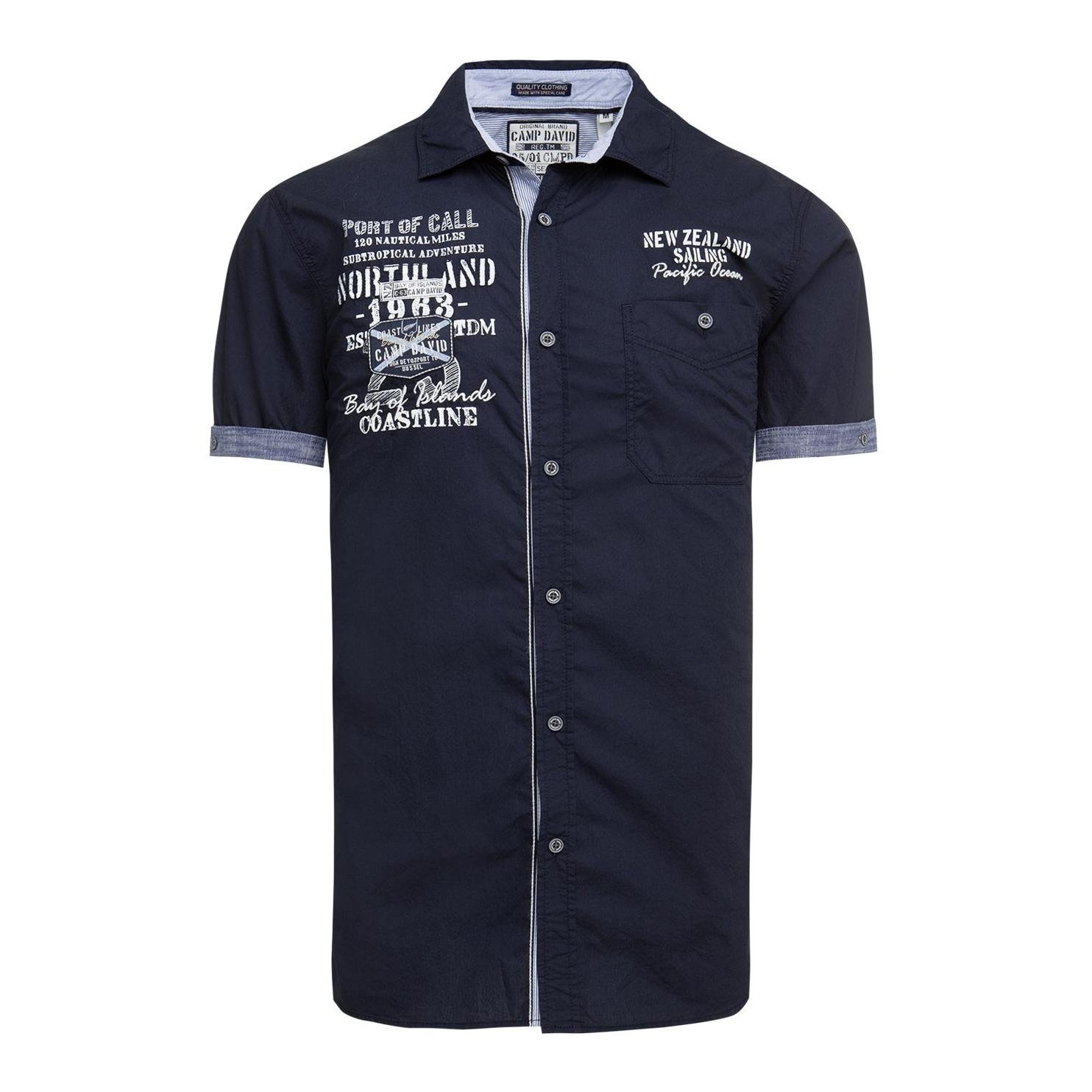 Camp David Hemd 1/2 Bay of Island I Herren - blue navy - Glacier-deepsea - Grösse Bekleidung Herren: XXL