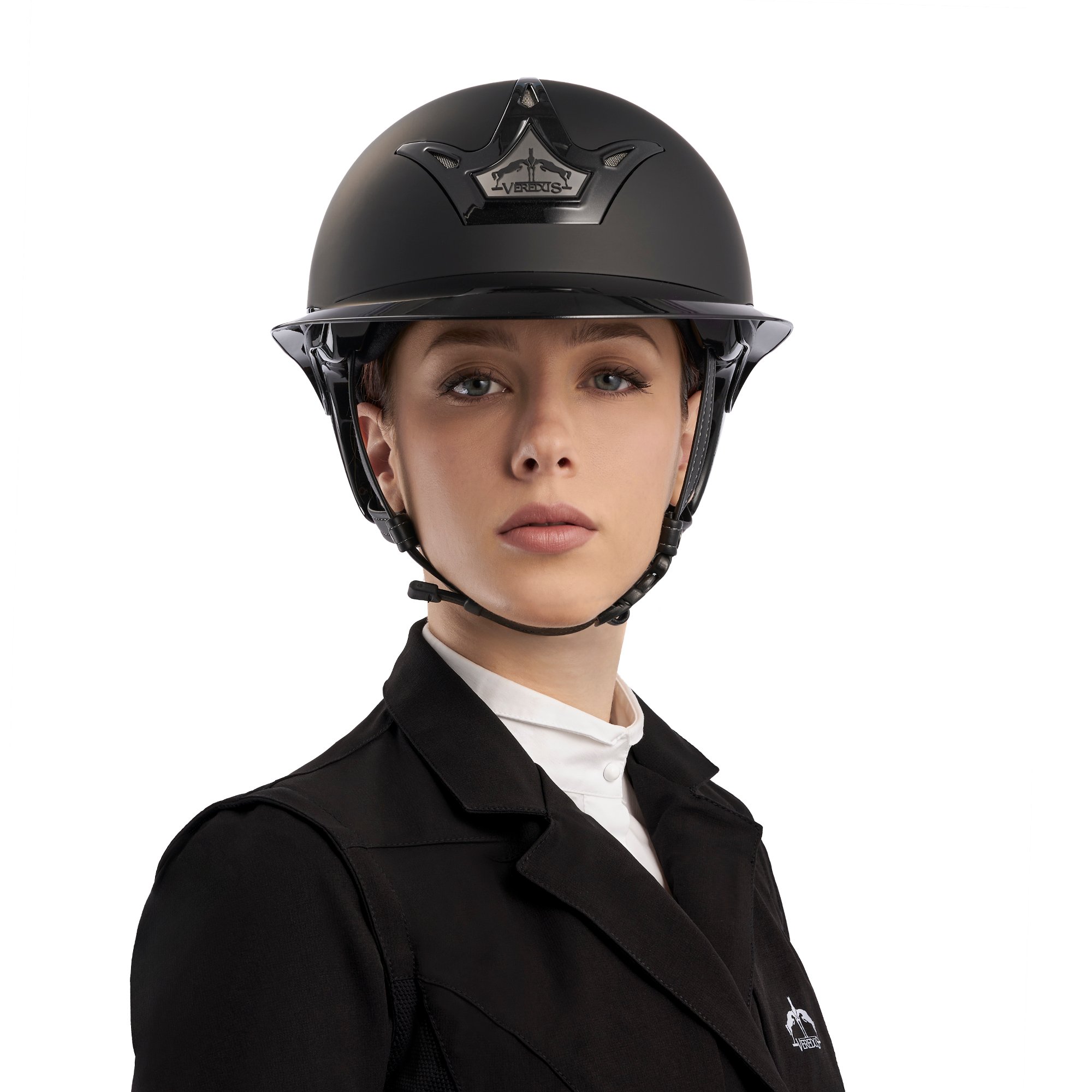 Veredus Reithelm Vita Wide Visor Matte - Black Matte - Grösse Reithelm: 56 / M