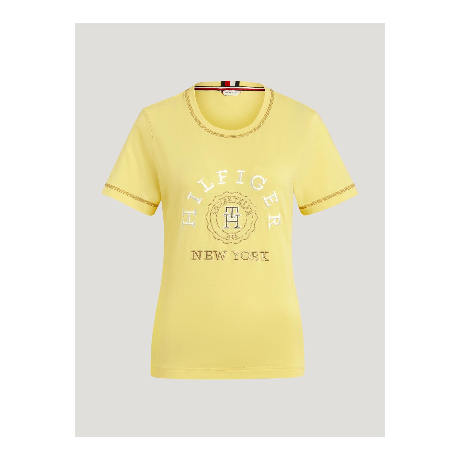 Tommy Hilfiger Equestrian T-Shirt Newport Damen - Citronella - Grösse Bekleidung Damen: S