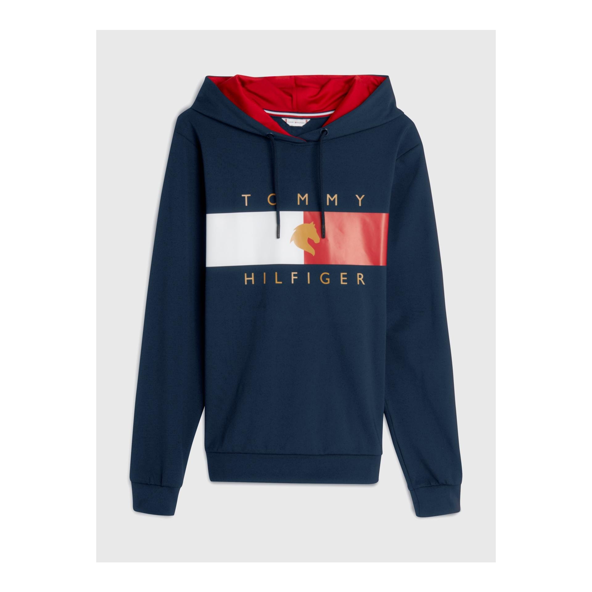 Tommy Hilfiger Equestrian Hoodie Tommy Flag Performance Damen - Desert Sky - Grösse: S