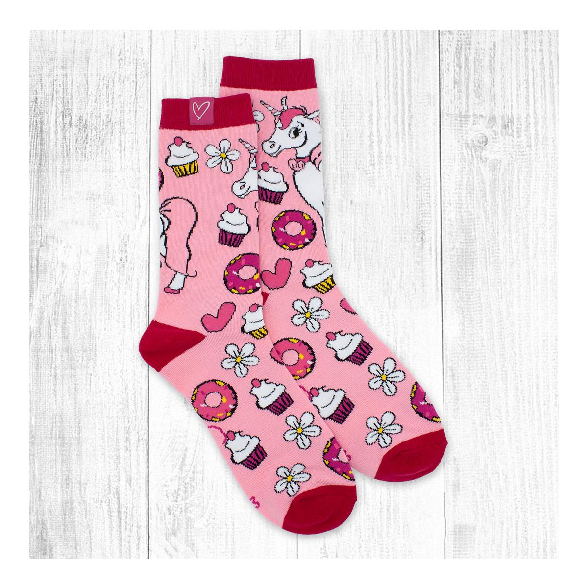 Soulhorse Socken Lili Unicorn Damen - Rosa/Pink - Grösse Socken: 39-42