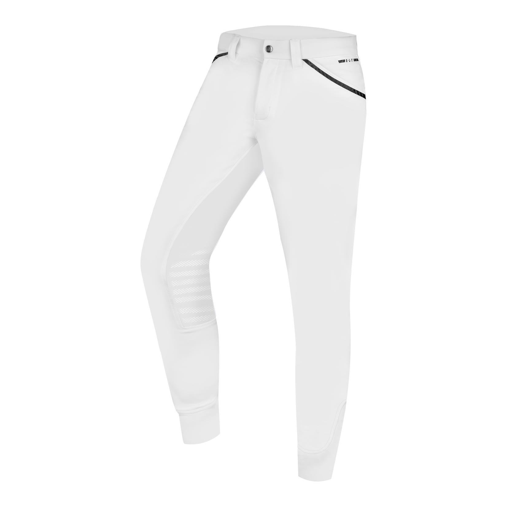 Elt Reithose Mailo Knie Silikon Herren - Weiss - Farbe: Weiss, Grösse Bekleidung Herren: 48