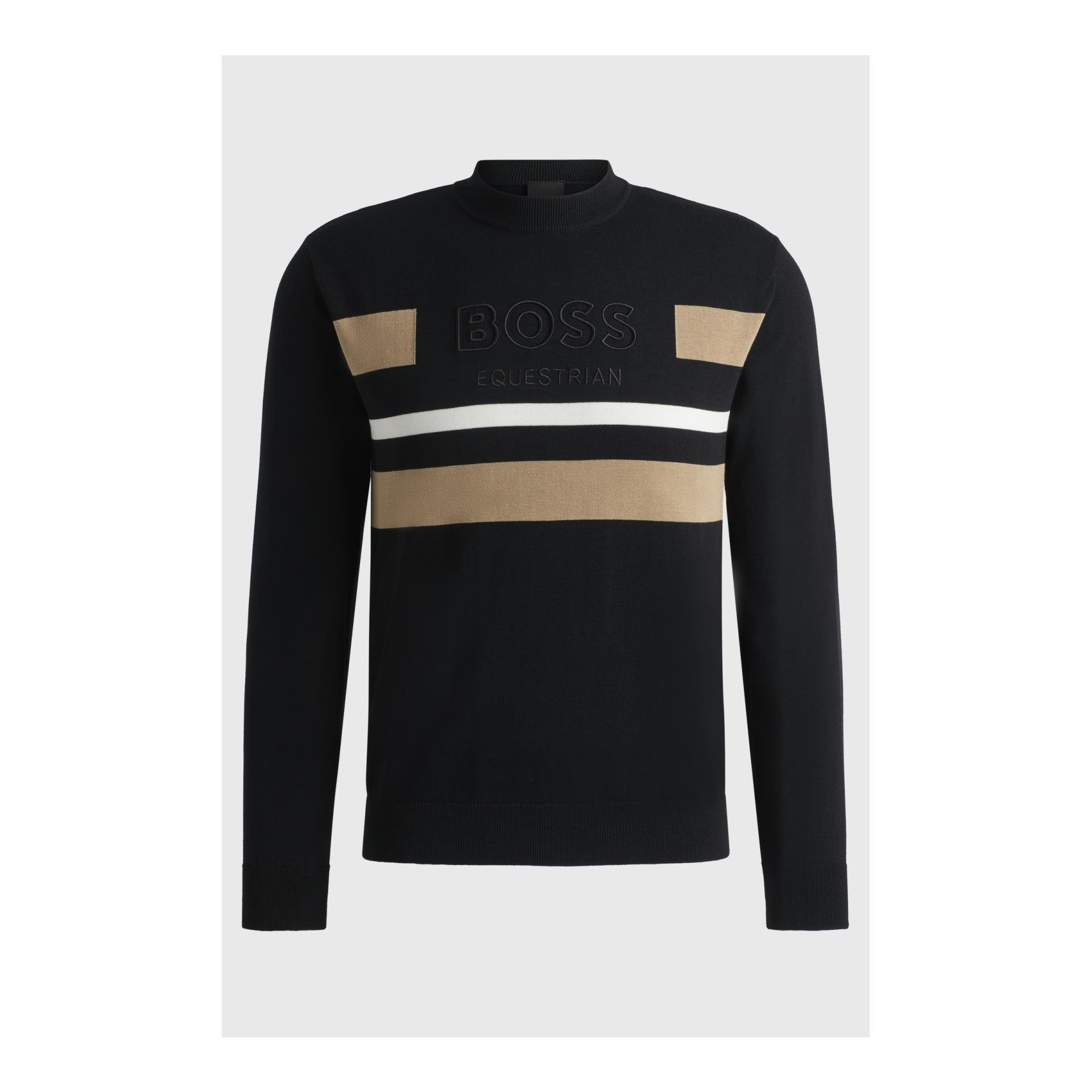 BOSS Equestrian Strickpullover Brad Herren - Black - Grösse Bekleidung Herren: XL