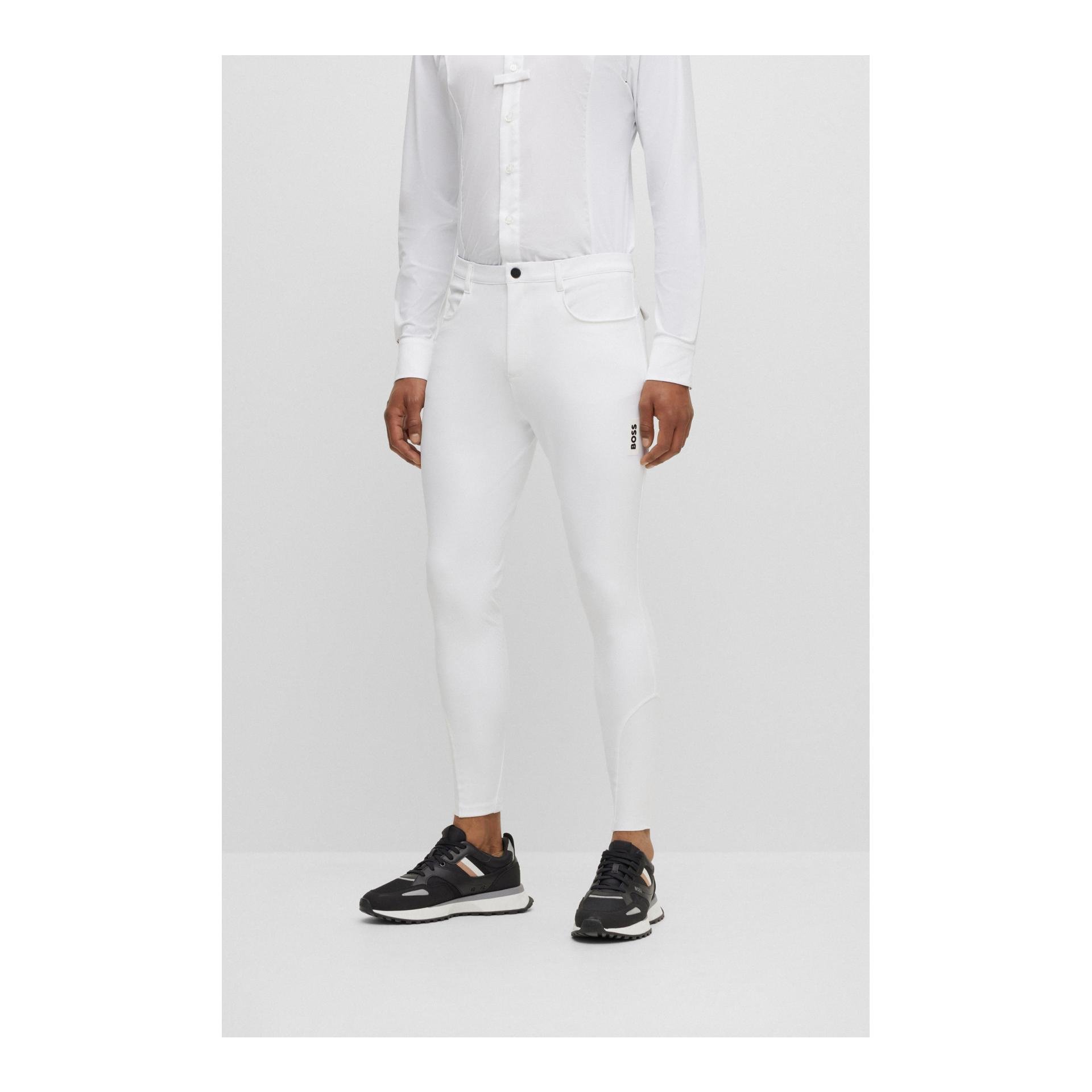 BOSS Equestrian Reithose James Kniebesatz Herren - White - Farbe: White, Grösse Bekleidung Herren: XL