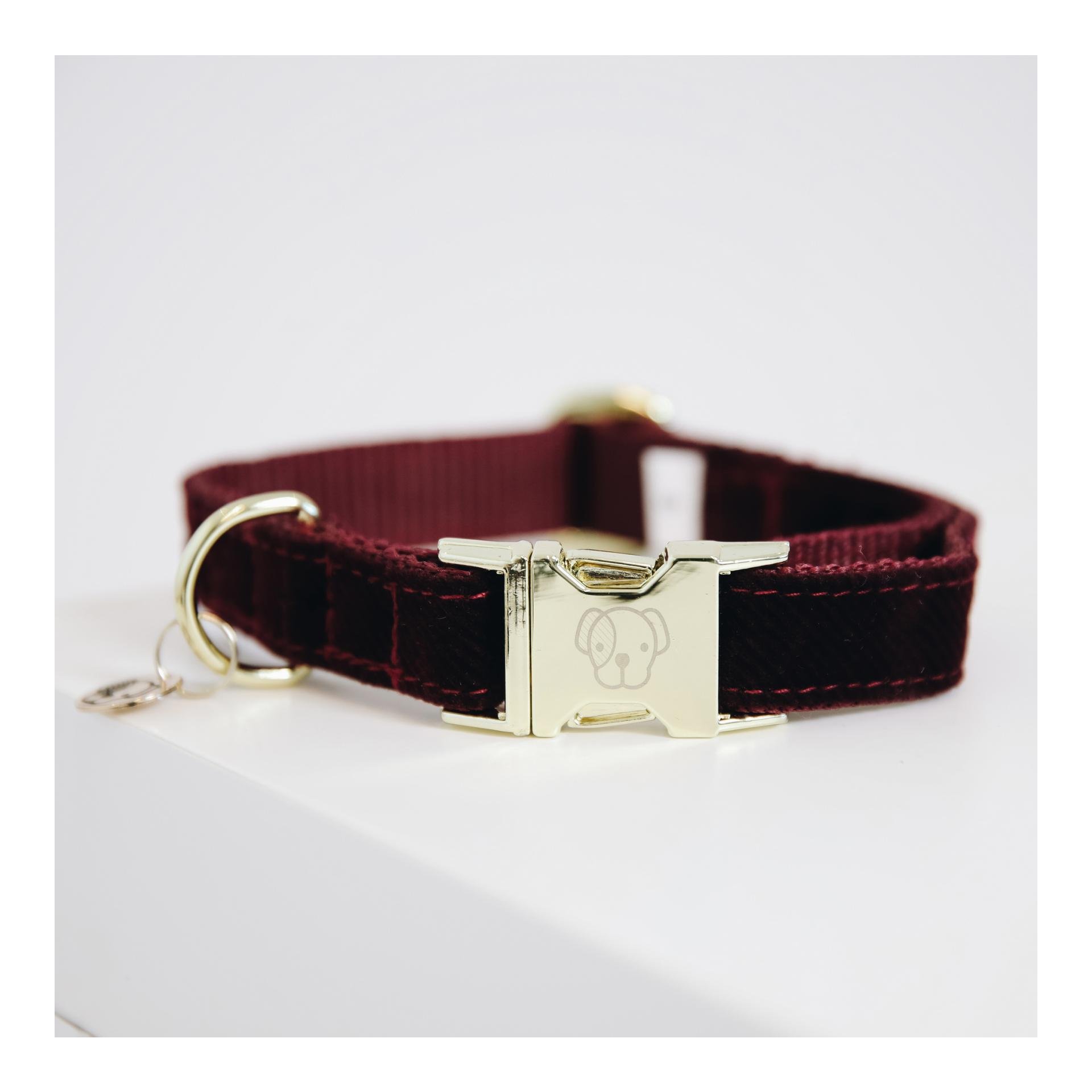 Kentucky Dogwear Hundehalsband Corduroy - bordeaux Farbe: Bordeaux, Grösse Hundehalsband: XS