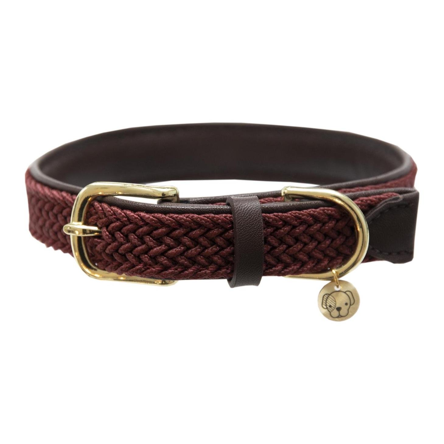 Kentucky Dogwear Hundehalsband Nylon geflochten - bordeaux Grösse Hundehalsband: XS, Farbe: Bordeaux