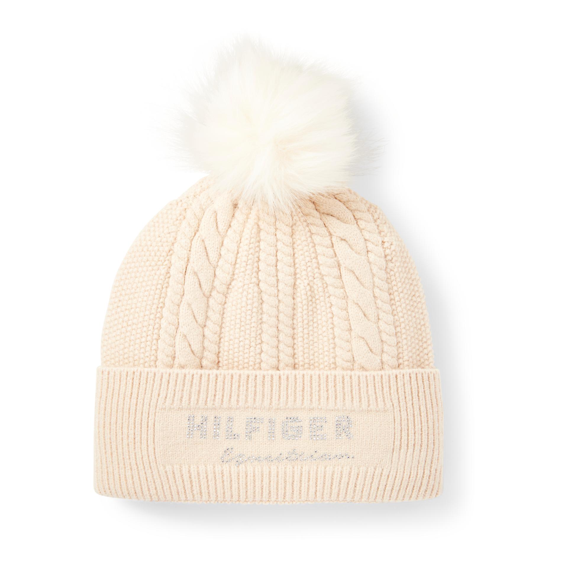 Tommy Hilfiger Equestrian Mütze Perry mit PomPom - Taupe - Grösse: OneSize, Farbe: Taupe