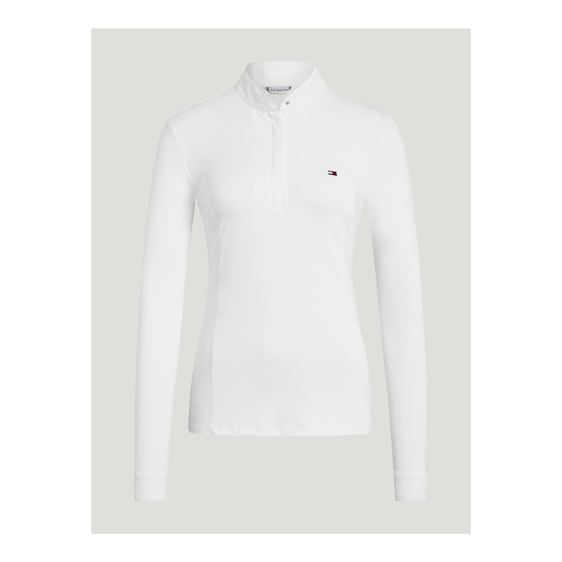Tommy Hilfiger Equestrian Turniershirt Avon Langarm Damen - Optic White - Grösse Bekleidung Damen: XL