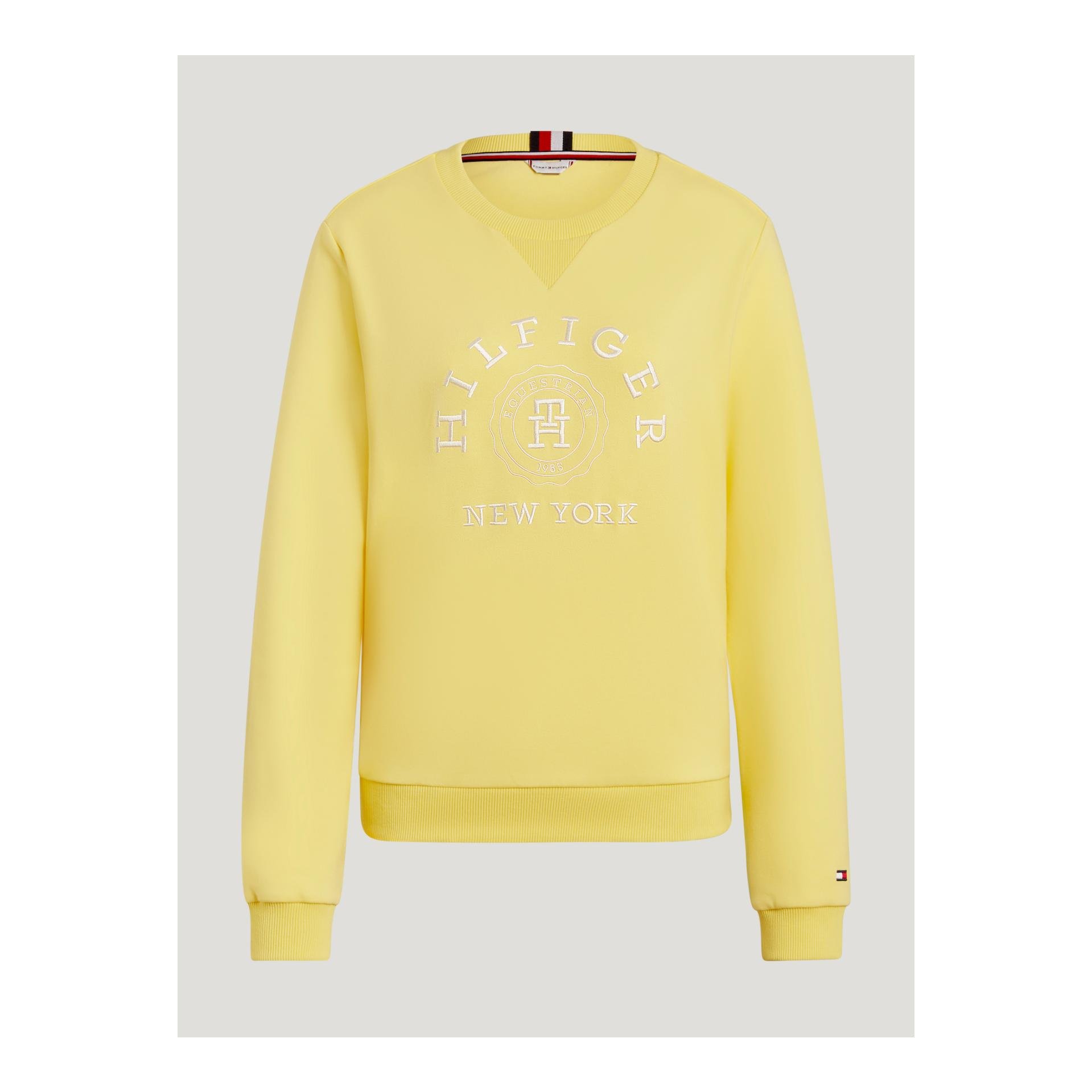 Tommy Hilfiger Equestrian Sweatshirt Evans Damen - Citronella - Farbe: Citronella, Grösse Bekleidung Damen: XS