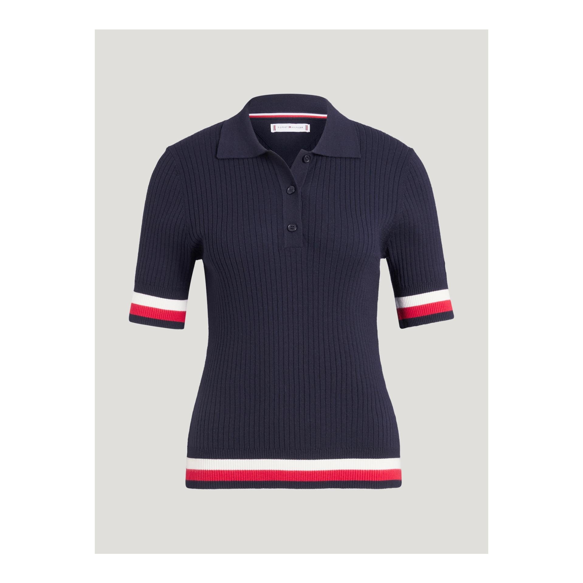 Tommy Hilfiger Equestrian Pullover Polo Lenox Damen - Desert Sky - Farbe: Desert Sky, Grösse Bekleidung Damen: L