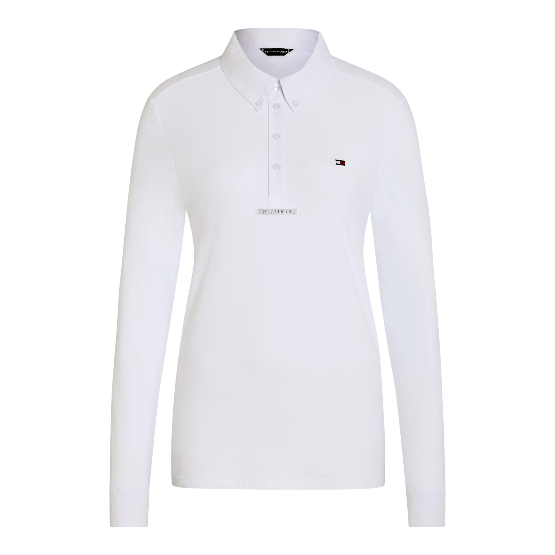 Tommy Hilfiger Equestrian Turniershirt Eaton Langarm Herren - Weiss - Grösse: XL