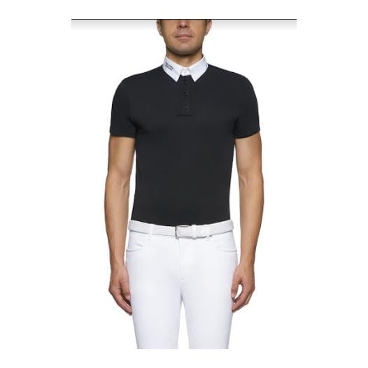 Cavalleria Toscana Turniershirt Team Preview kurzarm Herren - blau - Glacier-deepsea - Grösse Bekleidung Herren: XXL