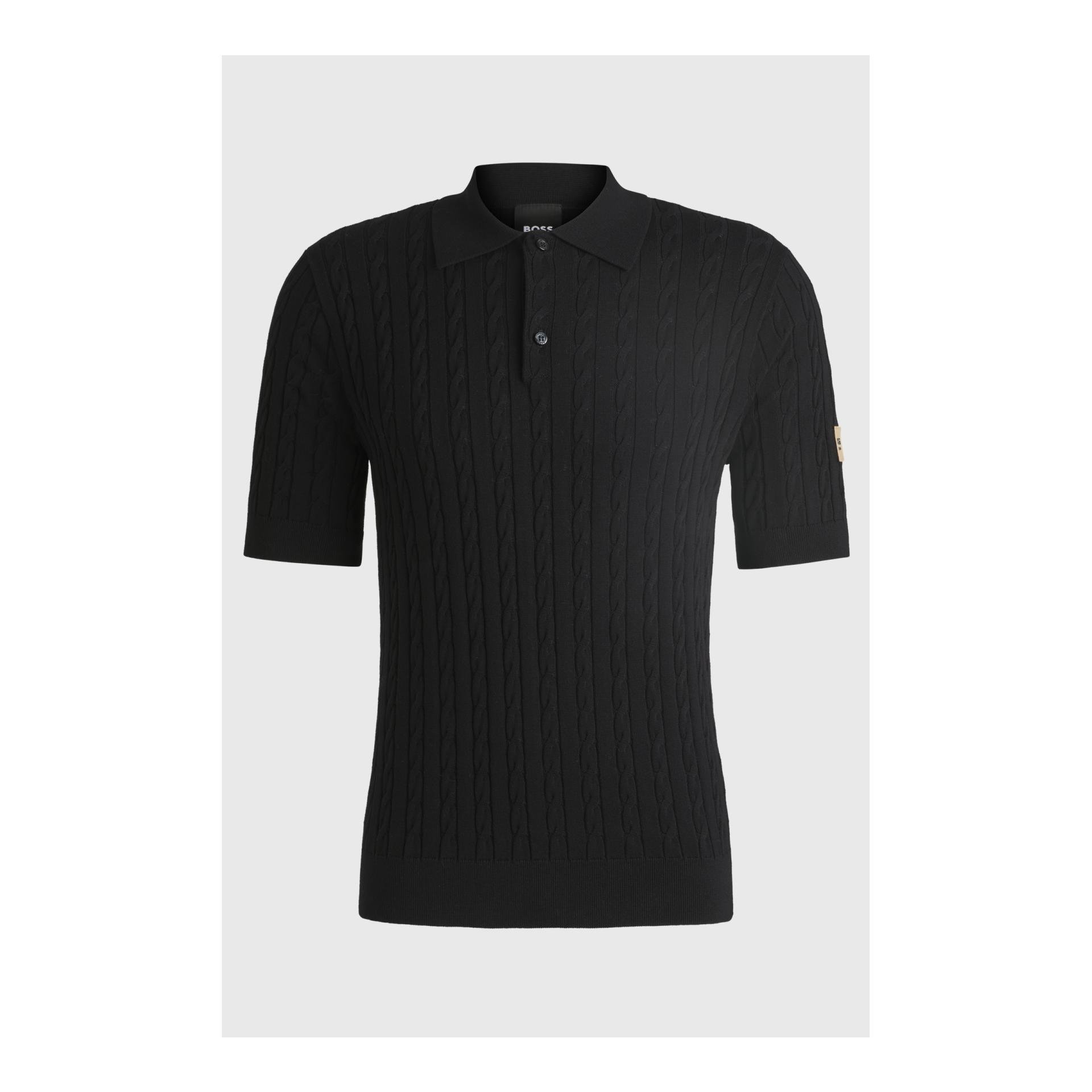 BOSS Equestrian Polo Strick Lewis Herren - Black - Grösse Bekleidung Herren: M