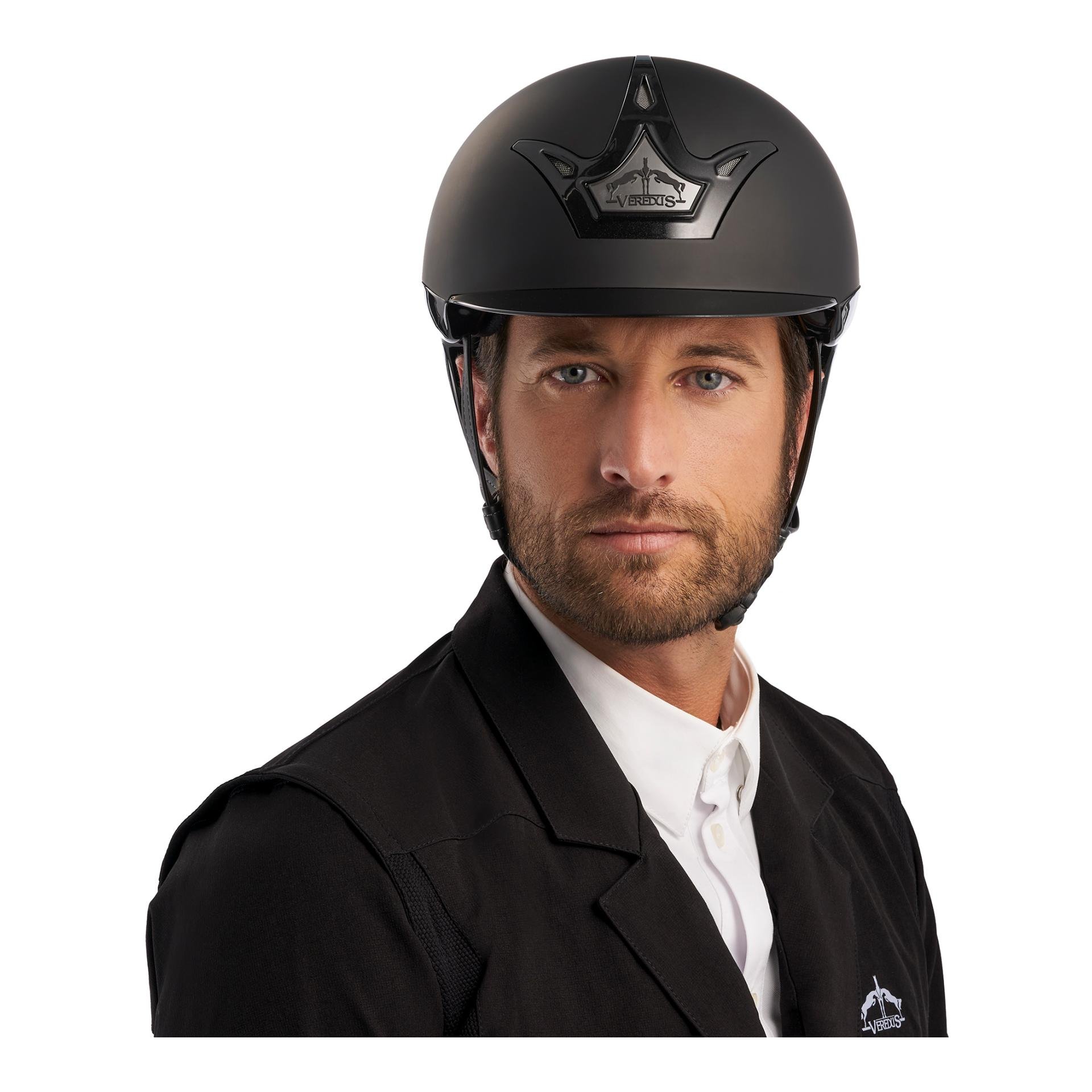 Veredus Reithelm Vita Standard Visor Matte - Black Matte - Grösse Reithelm: 62 / L