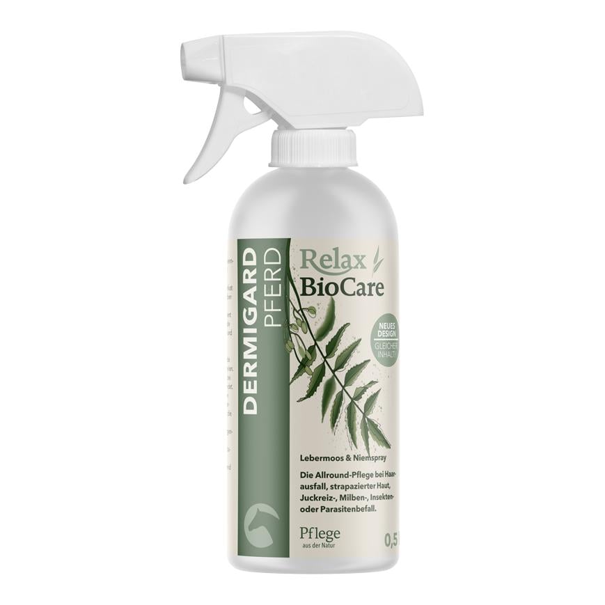 Relax Biocare Dermigard für Pferde Lebermoos & Niem - Weiss - Inhalt: 1 l