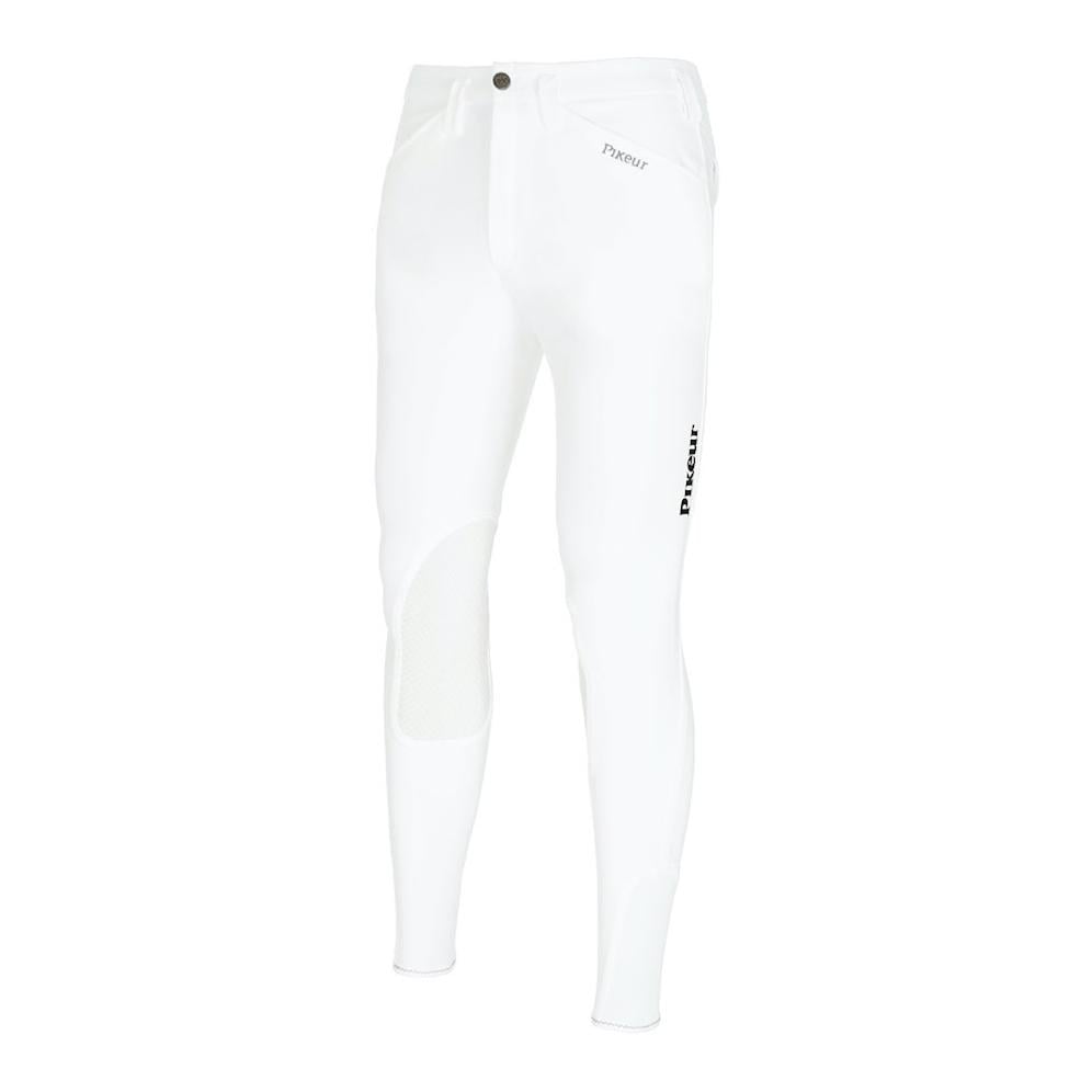 Pikeur Reithose Rodrigo Grip II Kniebesatz Herren - weiss Farbe: Weiss, Grösse Bekleidung Herren: 44