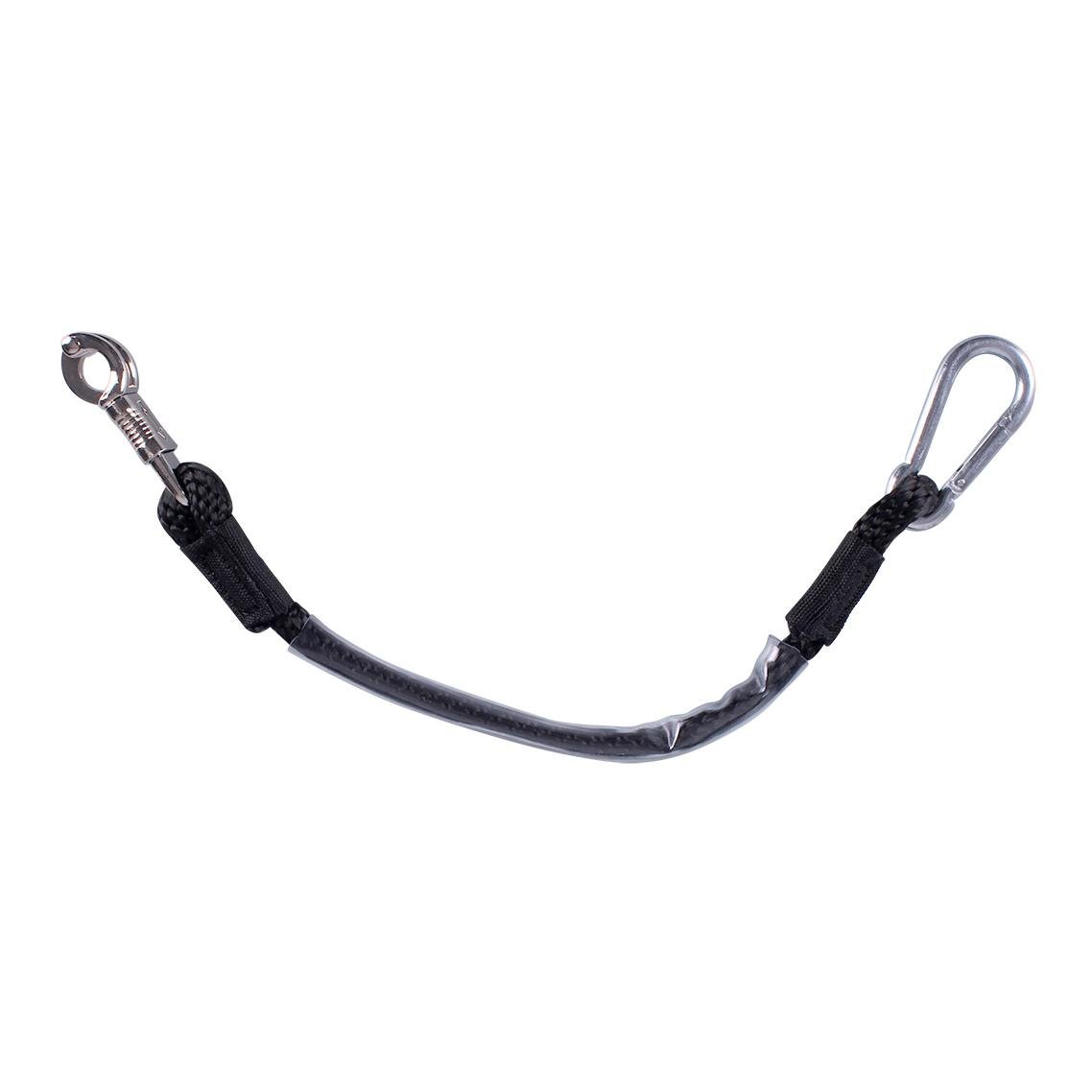 QHP Anhänger Anbindestrick - Schwarz - Farbe: Schwarz, Länge: 60 cm