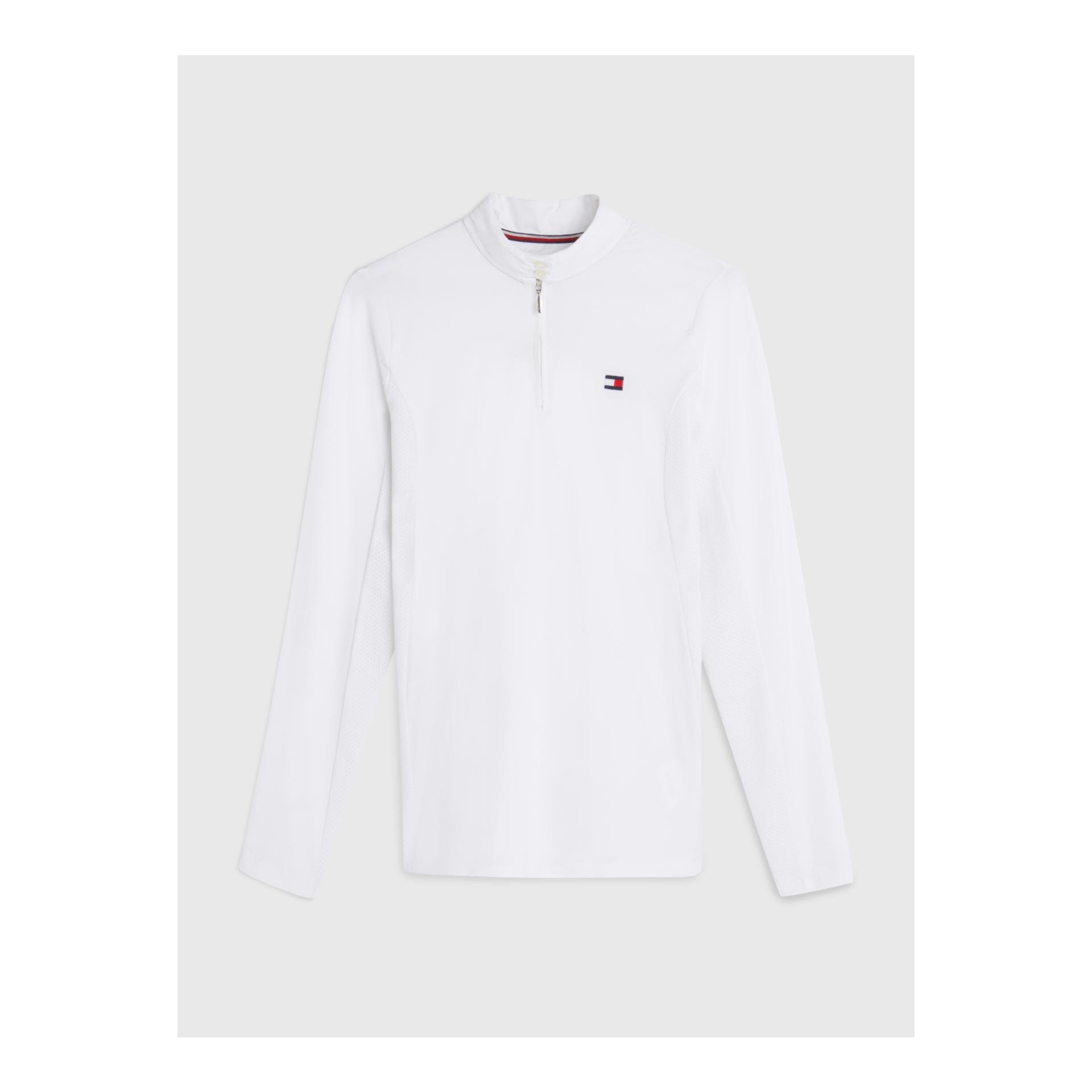 Tommy Hilfiger Equestrian Turniershirt Fresh Air' Performance Langarm Damen - Th Optic White - Grösse: L