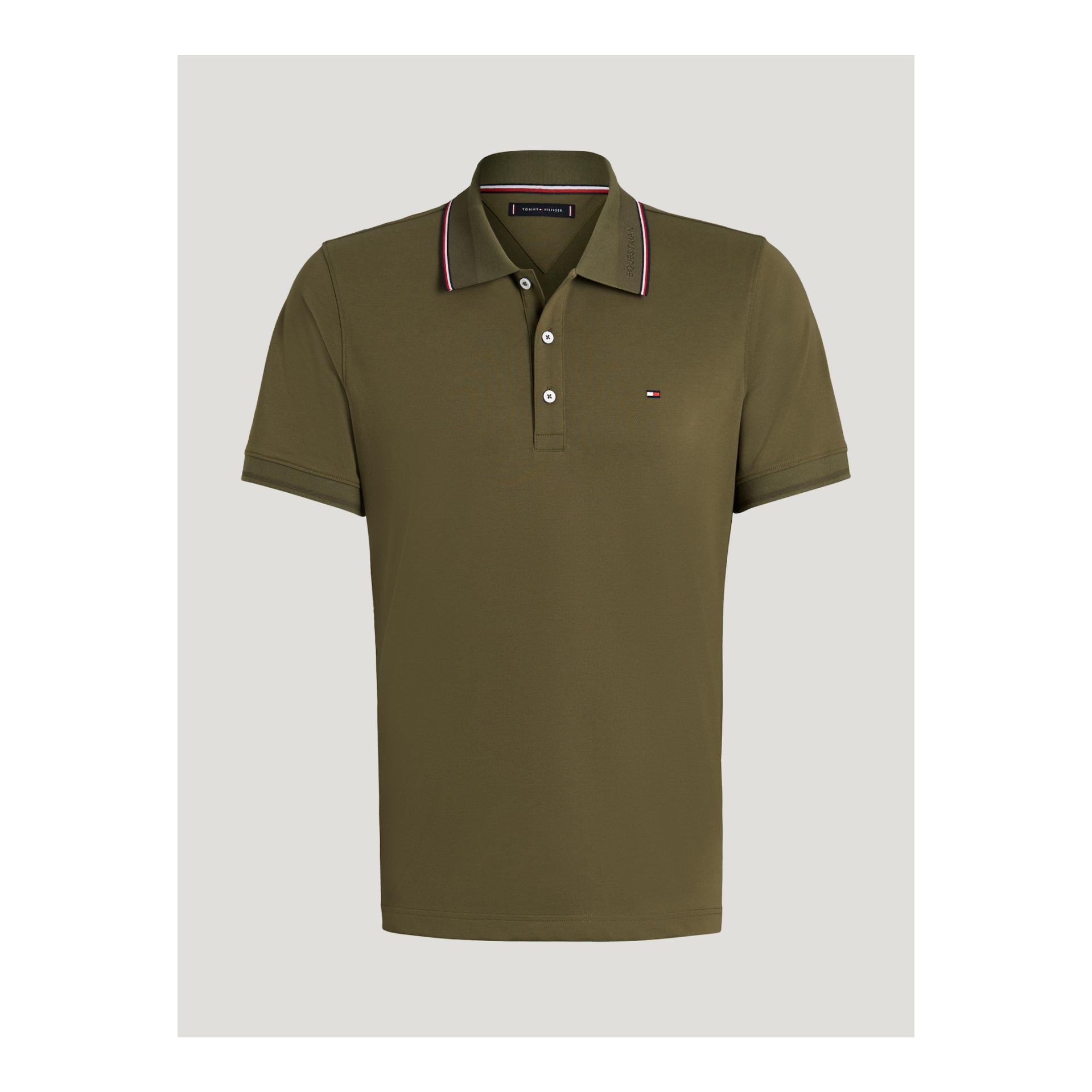 Tommy Hilfiger Equestrian Poloshirt Harrison Herren - Utility Olive - Farbe: Utility Olive, Grösse Bekleidung Herren: S