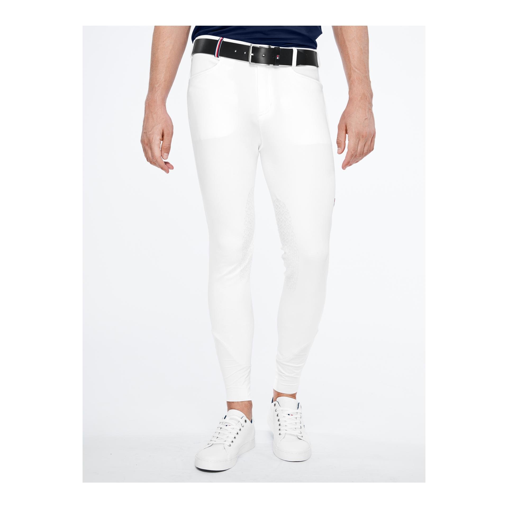 Tommy Hilfiger Equestrian Reithose Performance Kniegrip Herren - optic white Grösse Bekleidung Herren: XL