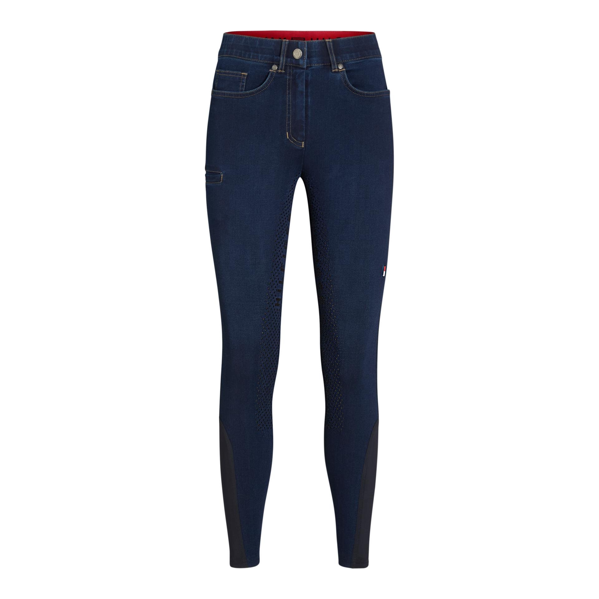 Tommy Hilfiger Equestrian Reithose Hope Denim Vollbesatz Damen - Blau - Grösse: L