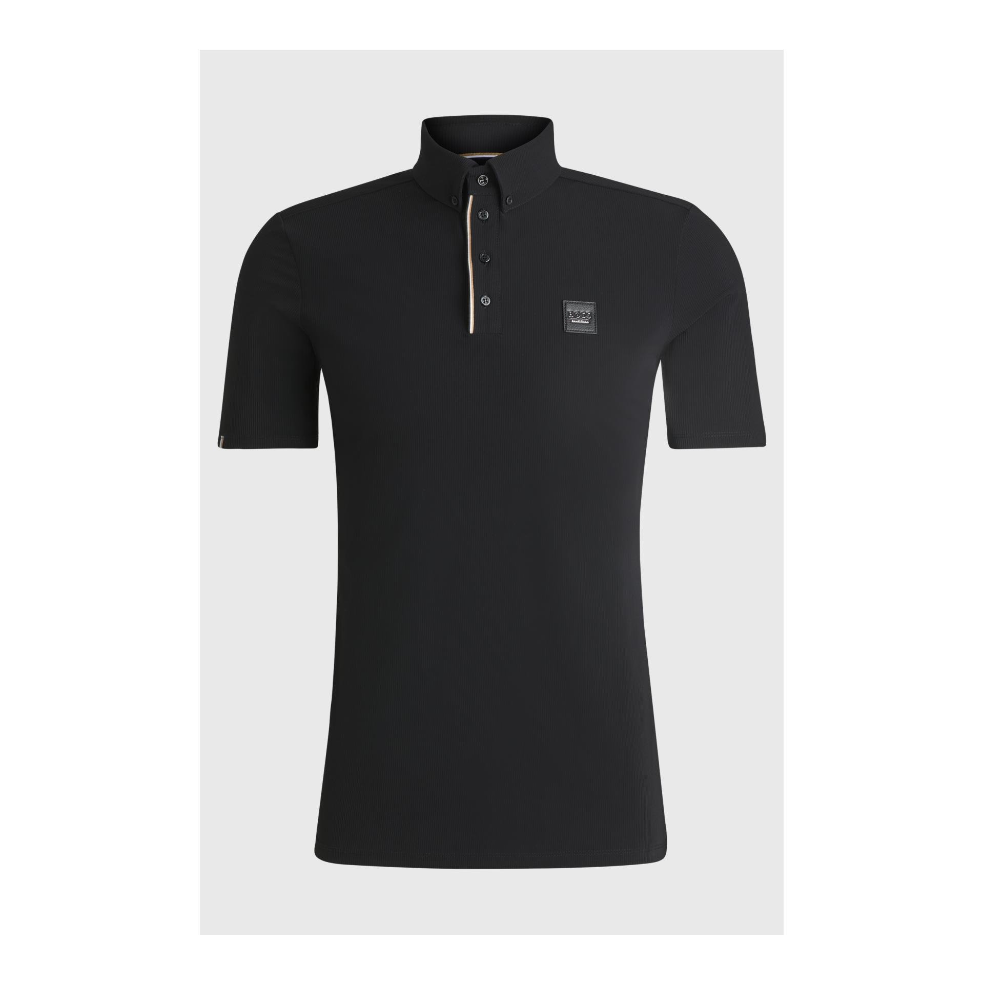 BOSS Equestrian Trainingsshirt Matt Herren - Stripes Black - Farbe: Stripes Black, Grösse Bekleidung Herren: XXL