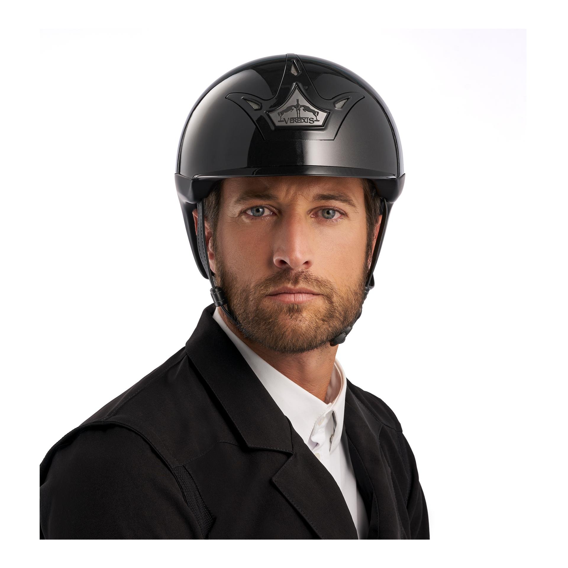 Veredus Reithelm Vita Standard Visor Glossy - Black Glossy - Grösse Reithelm: 60 / L