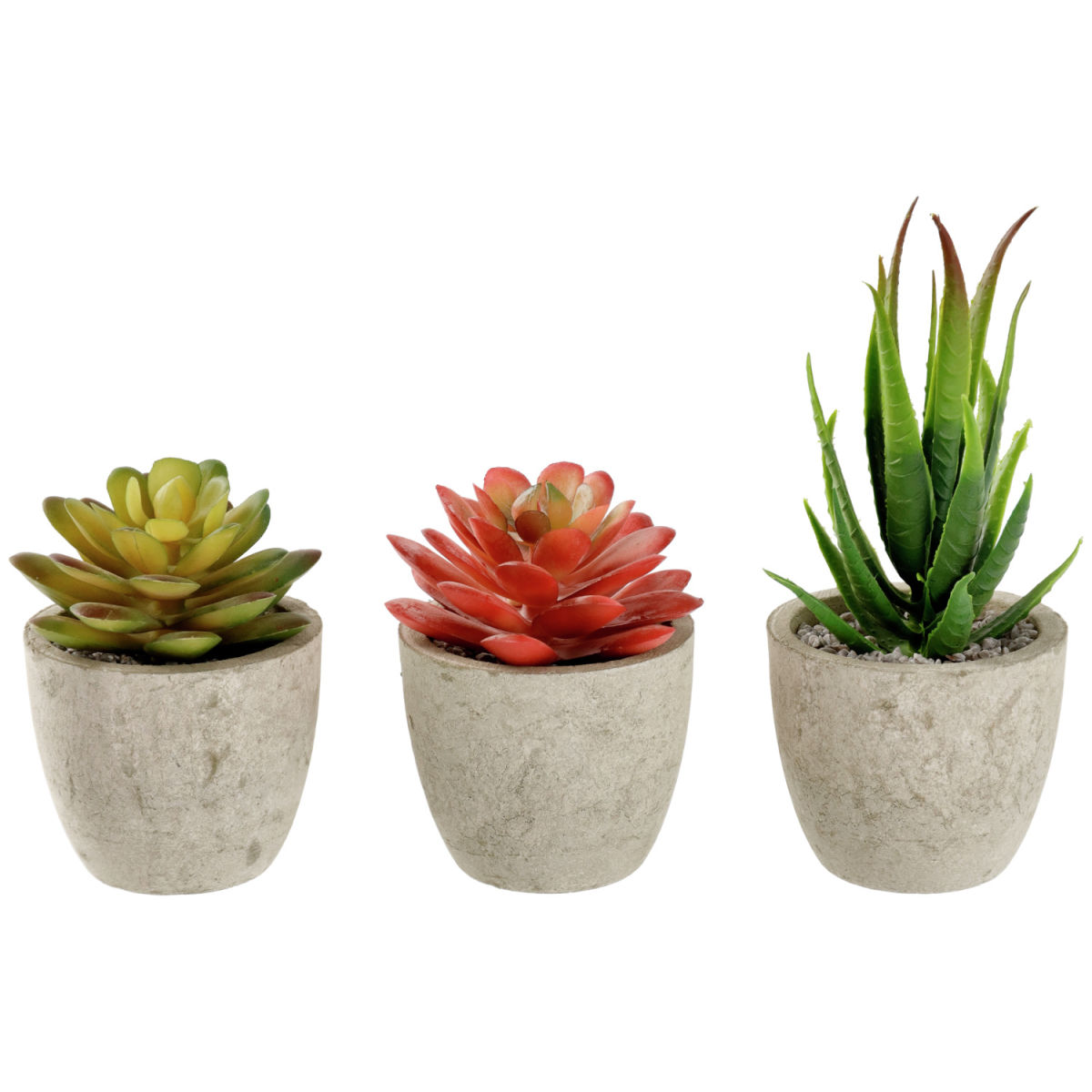 Kunstpflanzen-Set Afeni; 6.5x14 cm (ØxH); grau/grün