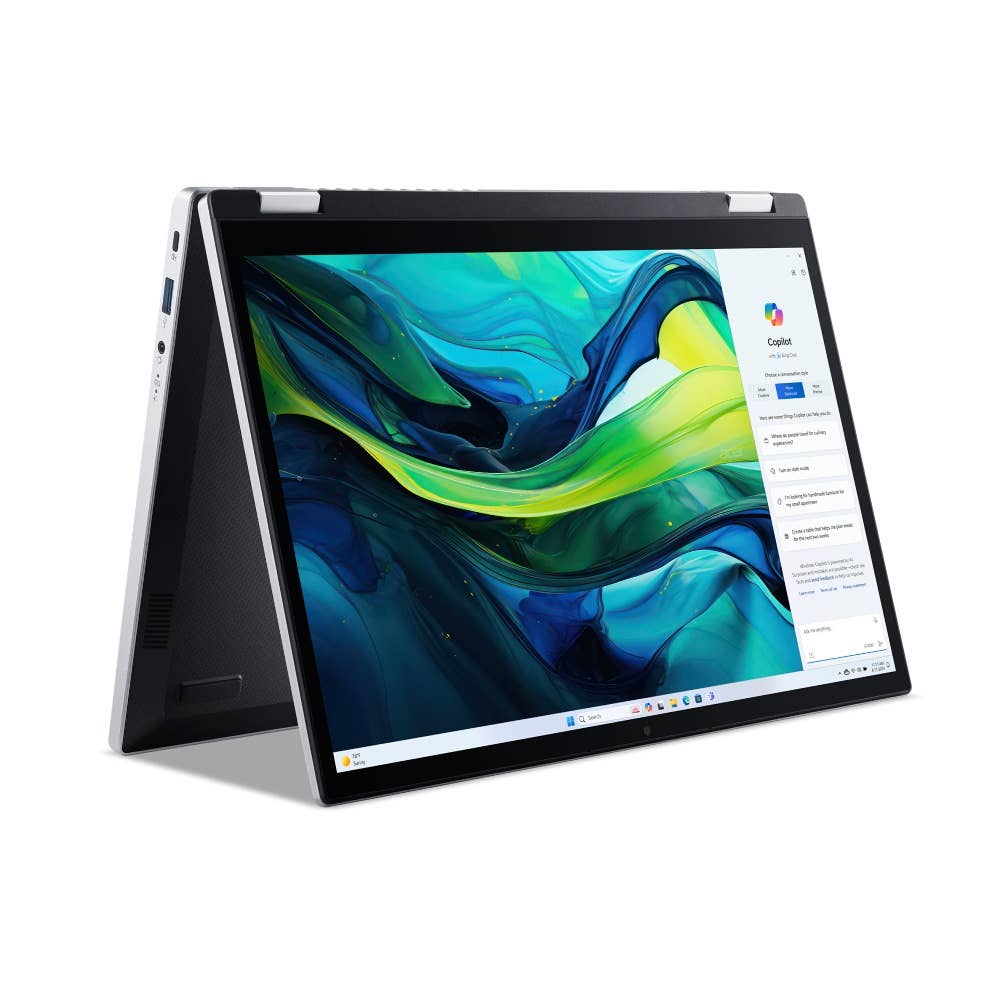 Acer Aspire Go Spin 14, AGSP14-31PT Ultrabook/Laptop, Convertible, 14 Zoll WUXGA 1920x1200 60Hz, Intel® Core™ 3 N355, 16GB RAM, 512GB SSD, Intel® Graphics, Windows 11 Home, Silber