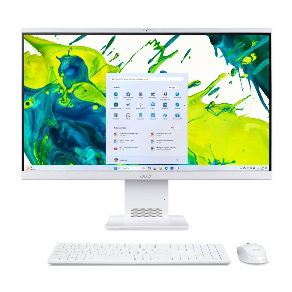 Acer Aspire S27, S27B-UGMTL-H, All-in-One, 27' Full HD, Intel Core Ultra 7, 32GB RAM, 1TB SSD, Intel Arc Graphics, Windows 11, Weiß