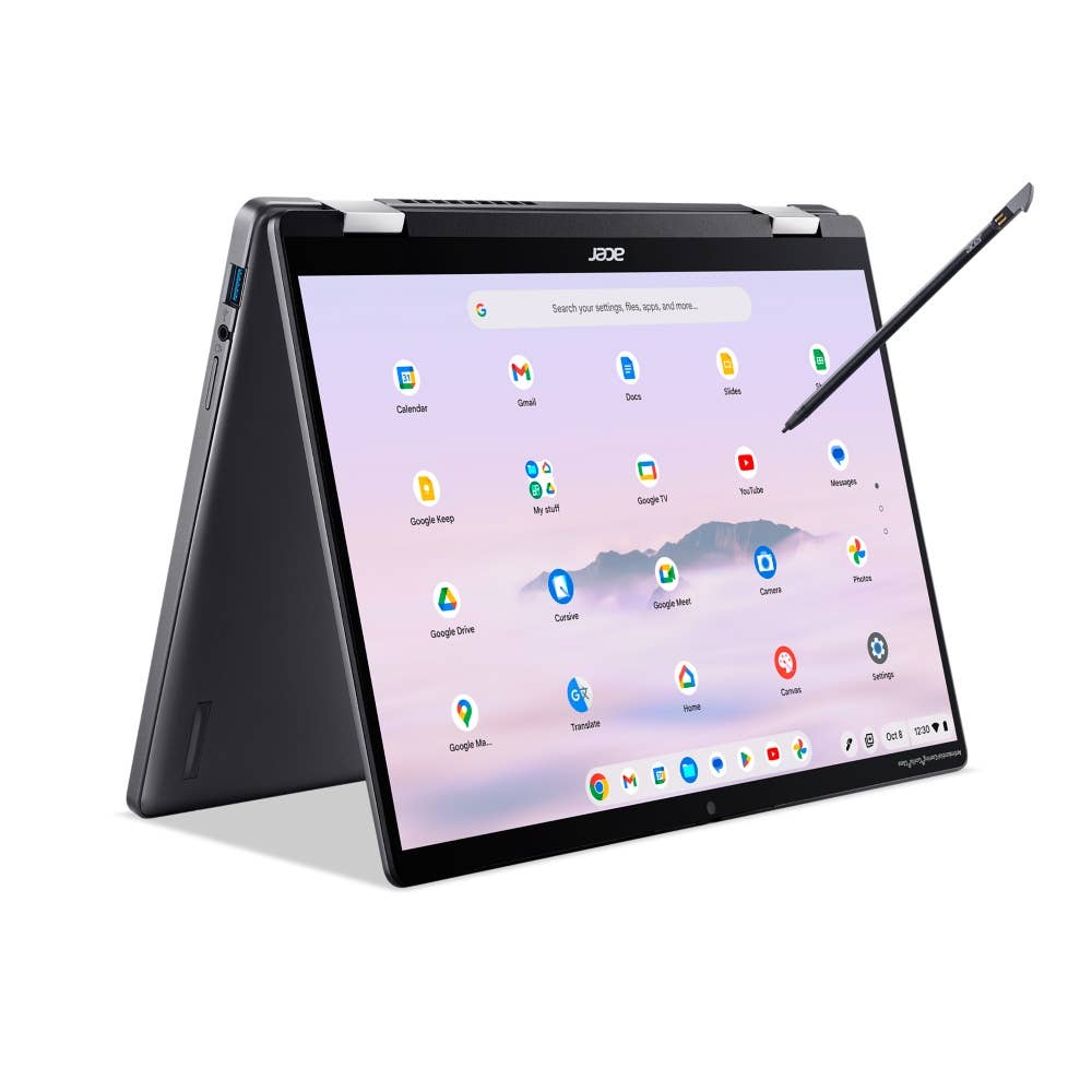 Acer Chromebook Plus Spin 714, CP714-1HN, Ultrabook/Laptop, Chromebooks/Convertibles, 14' WUXGA 1920 x 1200 60Hz, Intel Core Ultra 5 125U, 16GB RAM, 512GB SSD, Intel Graphics, ChromeOS, Schweizerdeutsch Keyboard, Grau