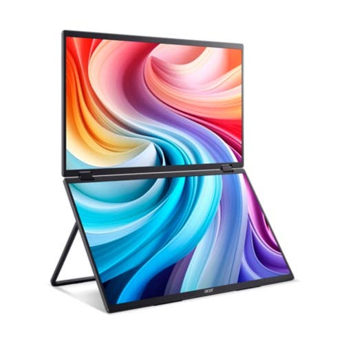 Acer PD3, PD193QE, Portabler Monitor, Schwarz, 47 cm Full HD, IPS, HDMI, USB-C, 4 ms Reaktionszeit, 250 cd/m²
