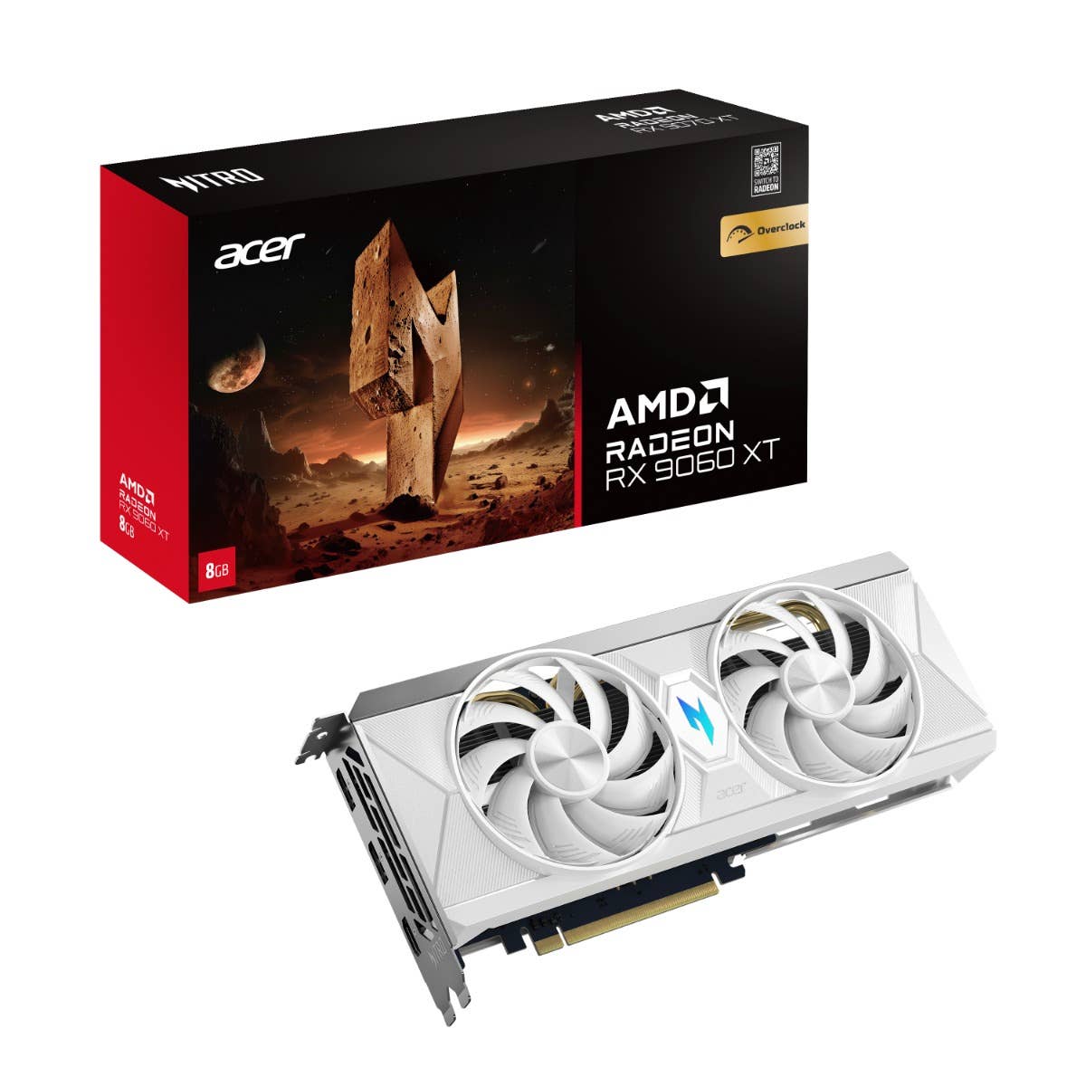Acer Nitro Grafikkarte Radeon™ RX 9060 XT OC 8GB - White Edition
