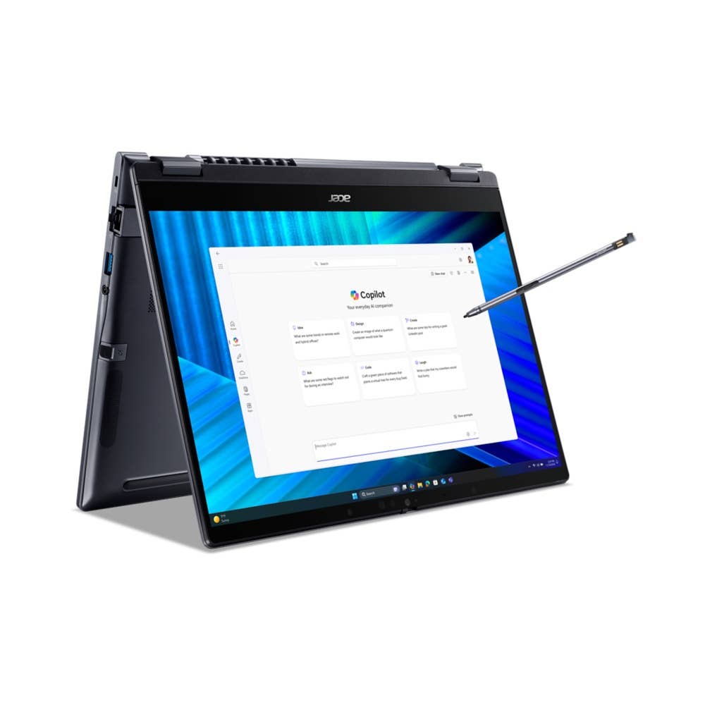 Acer TravelMate P4 Spin 14, TMP414RN-55-TCO, Ultrabook/Laptop, 14' WQXGA+ 2880x1800 60Hz, Intel Core Ultra 7 255U, 32GB RAM, 1TB SSD, Intel Graphics, Windows 11 Pro, Blau