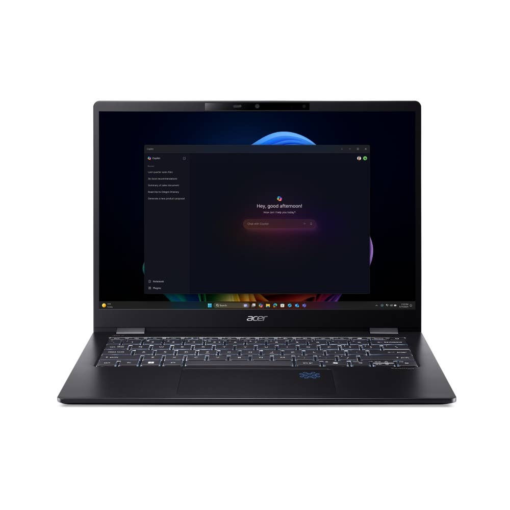 Acer TravelMate P6 14 AI, TMP614-54T-TCO Ultrabook/Laptop, Business, 14' WUXGA 1920x1200 60Hz Touchscreen, Intel Core Ultra 7 268V, 32GB RAM, 1TB SSD, Intel Graphics, Windows 11 Pro, Schwarz
