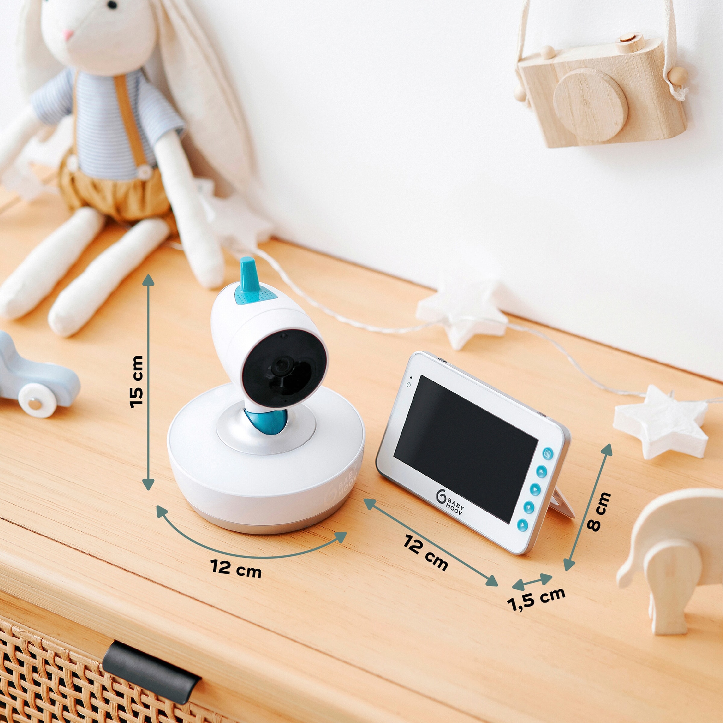 Digitales Babyphone mit Kamera YOO-Moov 360°