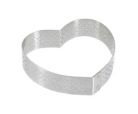 Tortenring Herzform perforiert D:8cm H:2cm