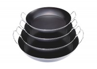 LA LYONNAISE Paella-Pfanne Ø 60cm mit 2 Griffen, Blaustahl