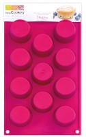Silikonbackform für 11 Mini Muffins