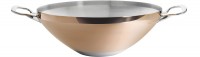 PRIMA MATERA Wok KupferEdelstahl Ø32cm, 2 Griffe, Induktion