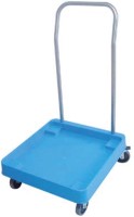 Geschirrkorb Rollwagen blau m.Griff 57.5x54.5x21cm Tot.H92cm