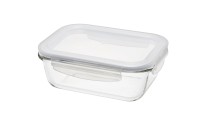 Ofenglas Behälter mit Deckel rechteckig 0.63lt 17.5x13x6.4cm