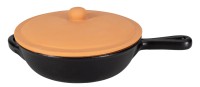 Grill me Marronipfanne,Ø26cm,Deckel zum Warmhalten,Terracott
