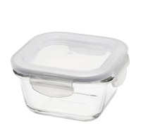 Ofenglas Behälter mit Deckel quadratisch 0.3lt 12x12x6.5cm