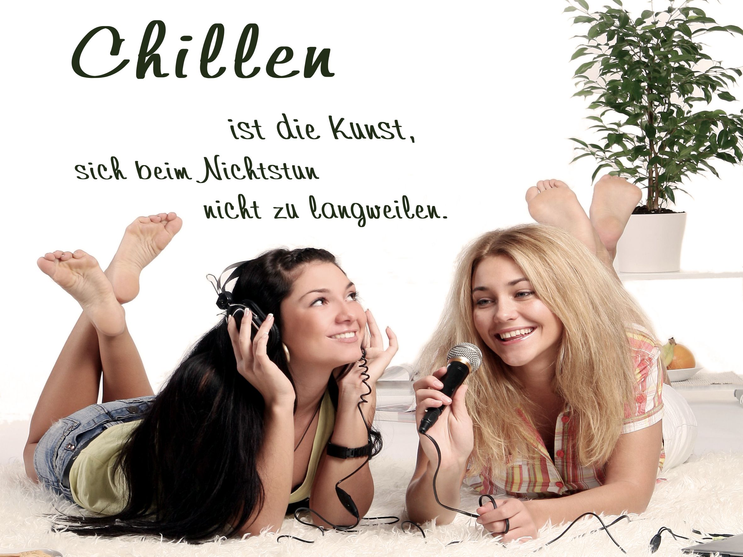 Wandtattoo 'Chillen ist die Kunst...'