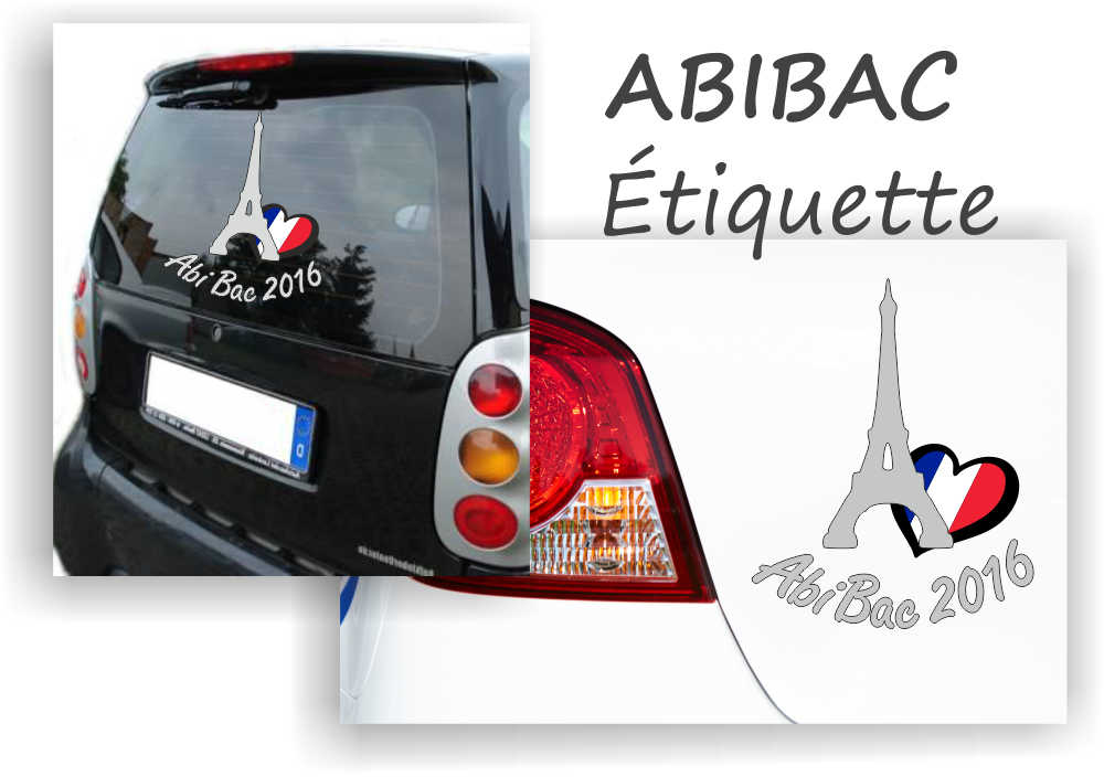 Abitur Aufkleber ABIBAC Etiquette