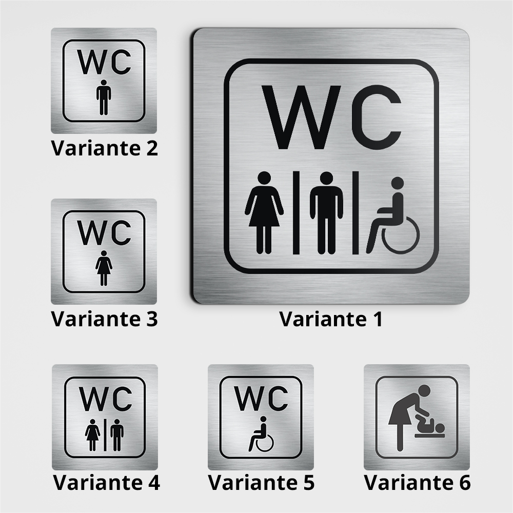 WC Hinweisschild WC Schild Damen, Herren, Behinderten - WC