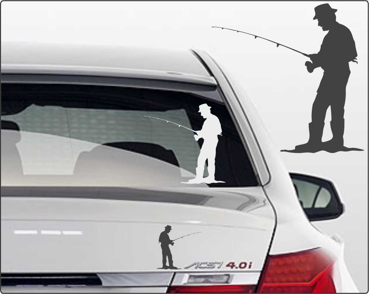 Autoaufkleber Angler