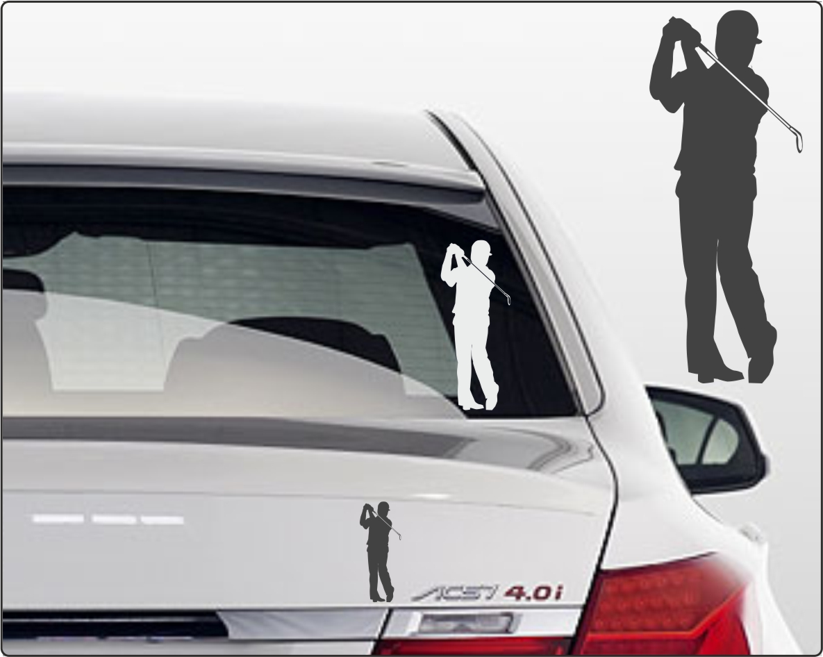 Aufkleber fürs Auto Golfer